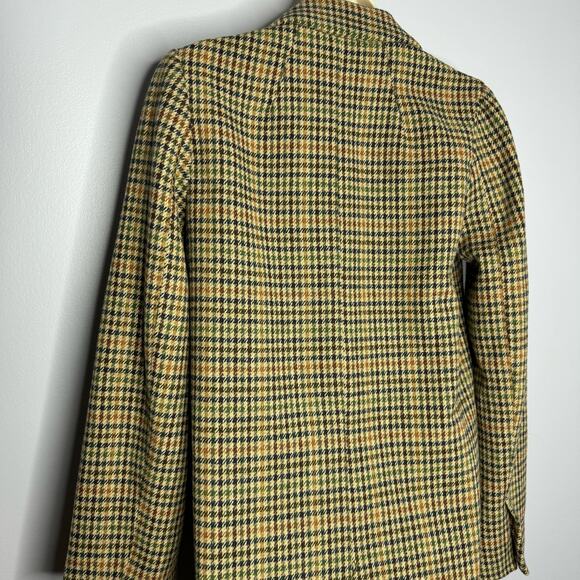 Re Named Plaid Wool Blend Double Breasted Coat Jacket Small - Picture 9 of 12